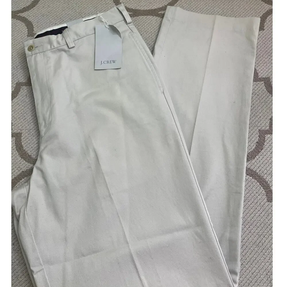 J. Crew Classic Fit Plain Front Zip Fly Cotton Khaki Pants, size 34x34, MSRP $50